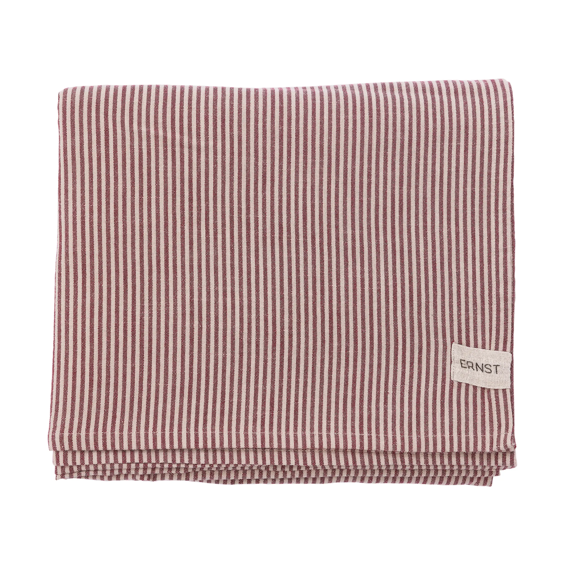 Ernst tafelkleed smalle strepen 145x300 cm, Rood-beige ERNST