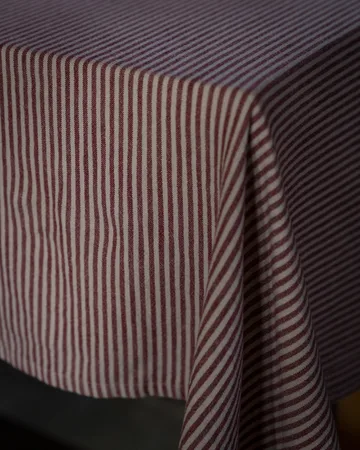 Ernst tafelkleed smalle strepen 145x300 cm - Rood-beige - ERNST