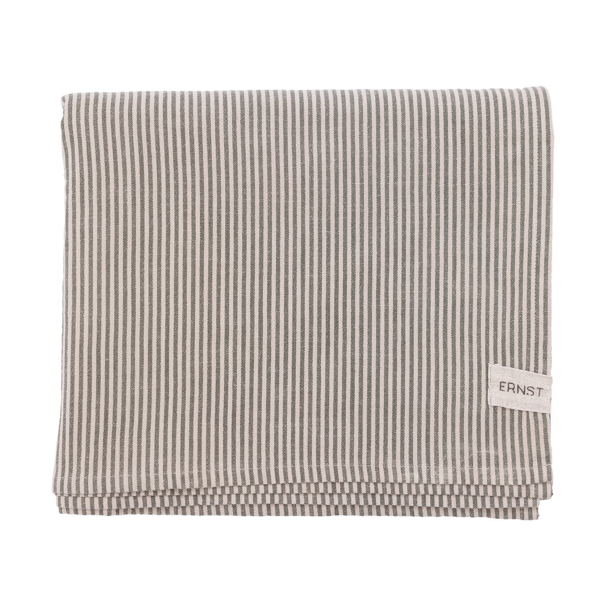 Ernst tafellaken smalle strepen 145x300 cm Groen-beige