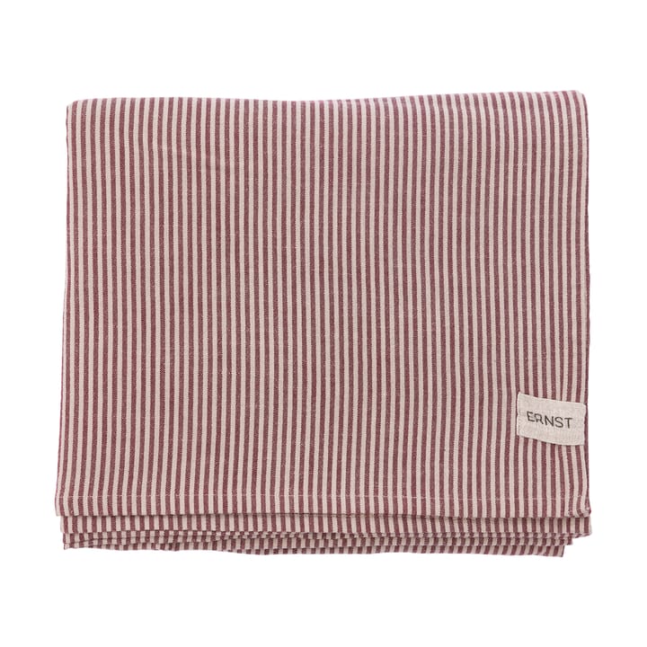 Ernst tafellaken smalle strepen 145x300 cm - Rood-beige - ERNST