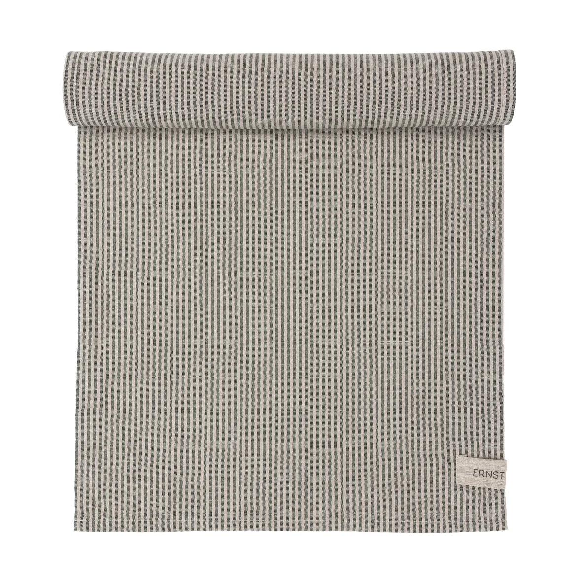 Ernst tafelloper gestreept 45x150, Groen-beige ERNST