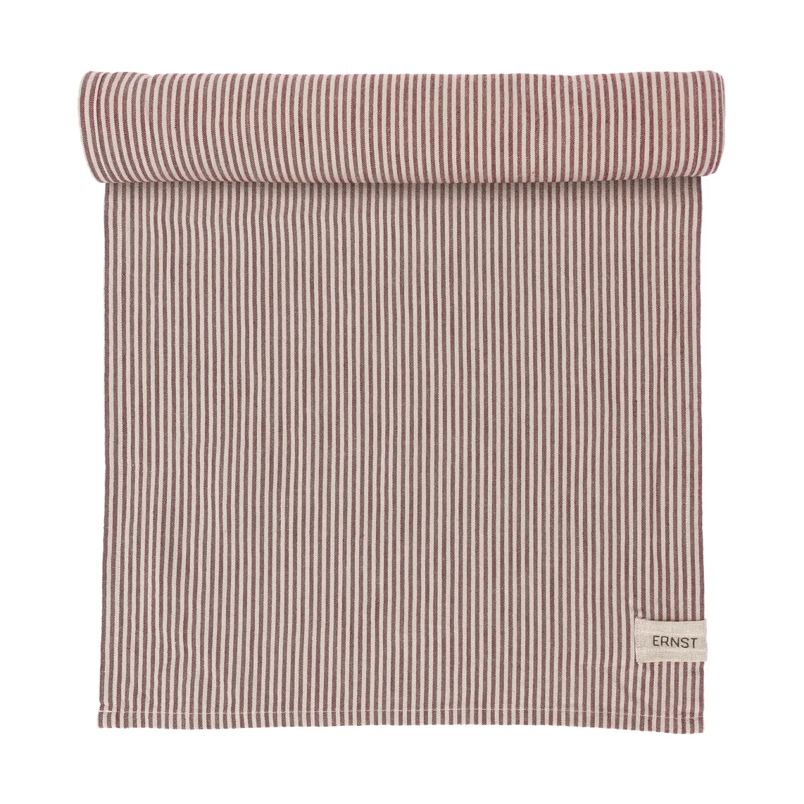 Ernst tafelloper gestreept 45x150, Rood-beige ERNST