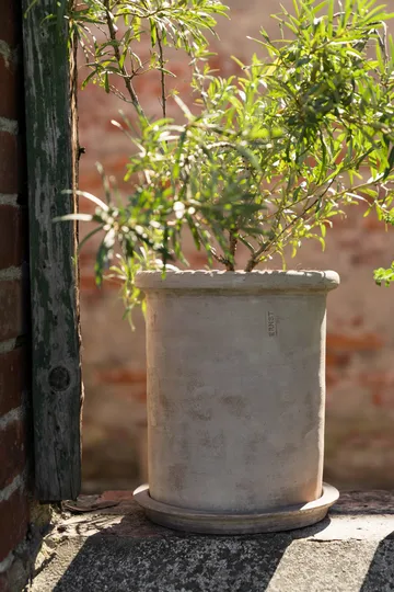 Ernst terracotta bloempot met schotel - Ø25x28 cm - ERNST