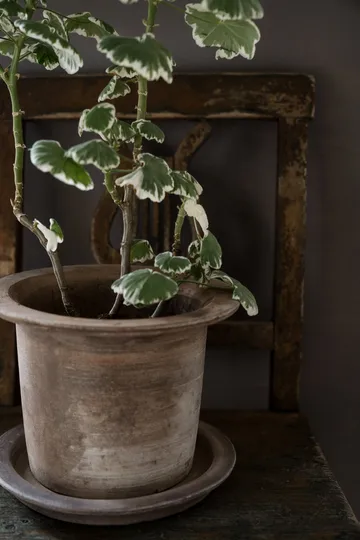 Ernst terracotta pot met schotel - Ø24x17 cm - ERNST