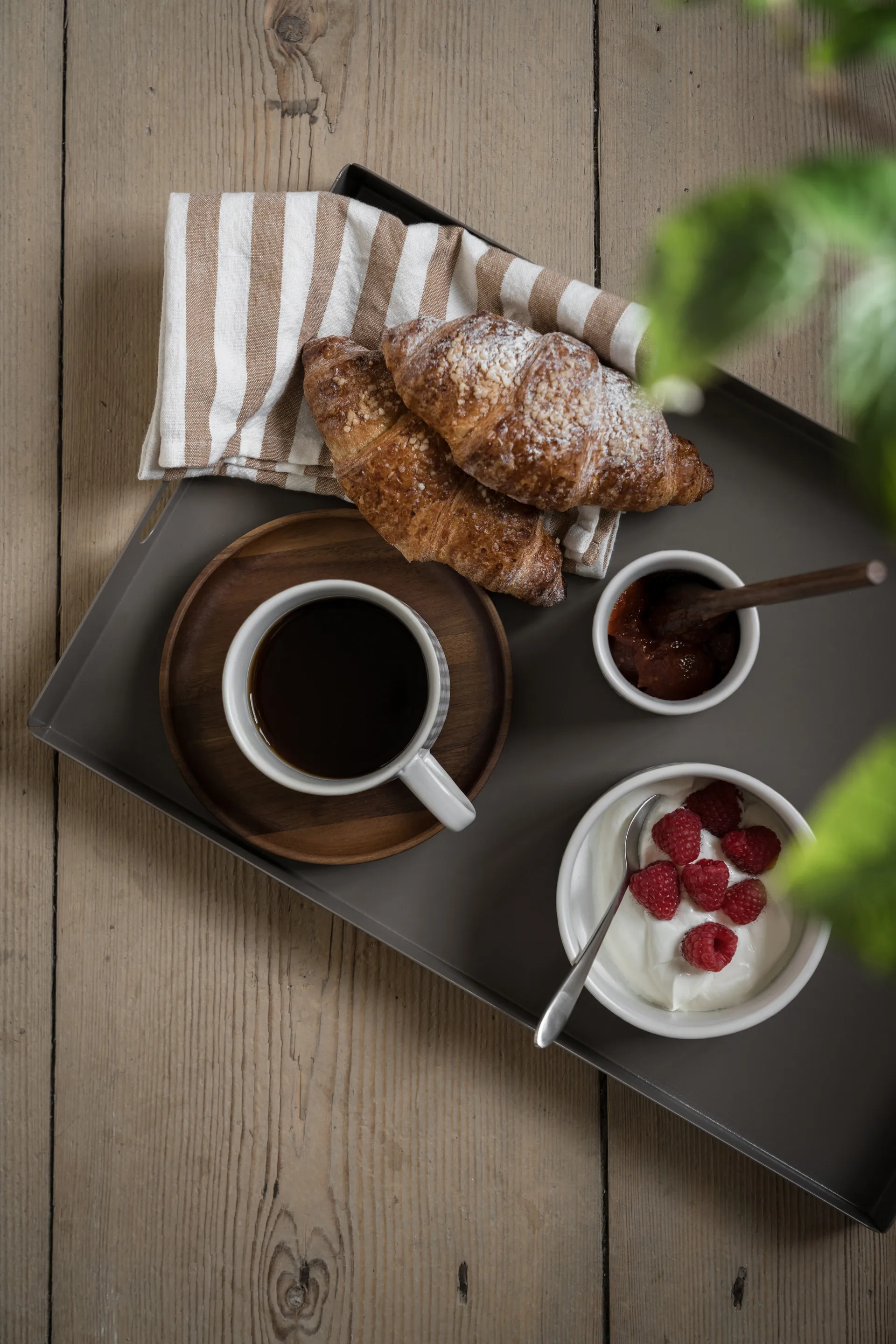 Ernst theedoek breedgestreept 47x70 cm, Caramel-wit ERNST