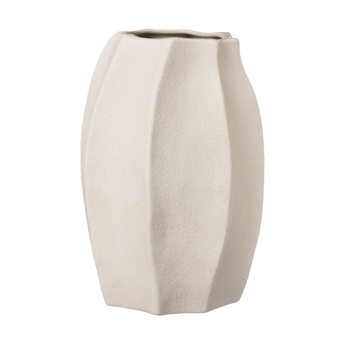 Ernst vaas aardewerk o15x23 cm Natuurwit | Scandinavisch Interieur | Vazen | Beige
