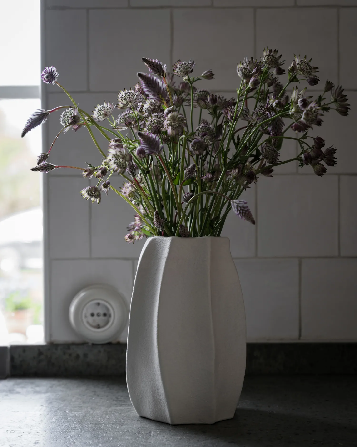 Ernst vaas aardewerk Ø15x23 cm, Natuurwit ERNST