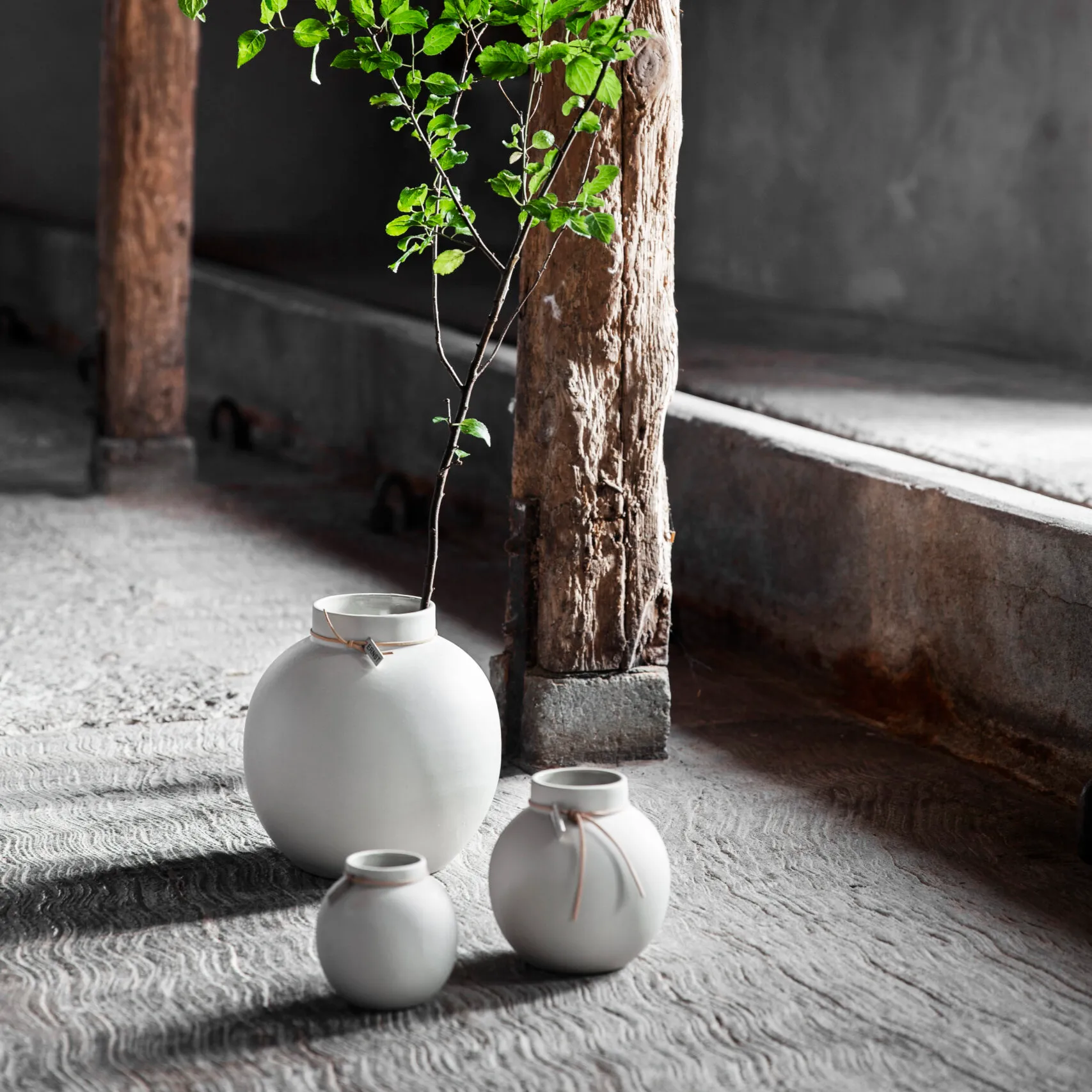 Ernst vaas aardewerk natuur, 22 cm ERNST