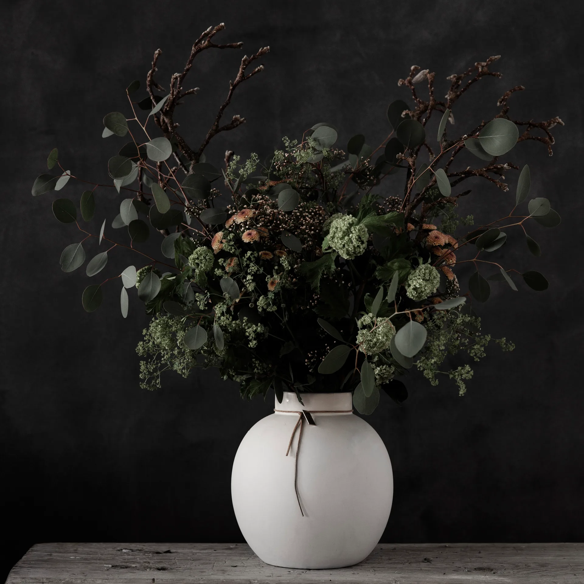 Ernst vaas aardewerk wit, 22 cm ERNST