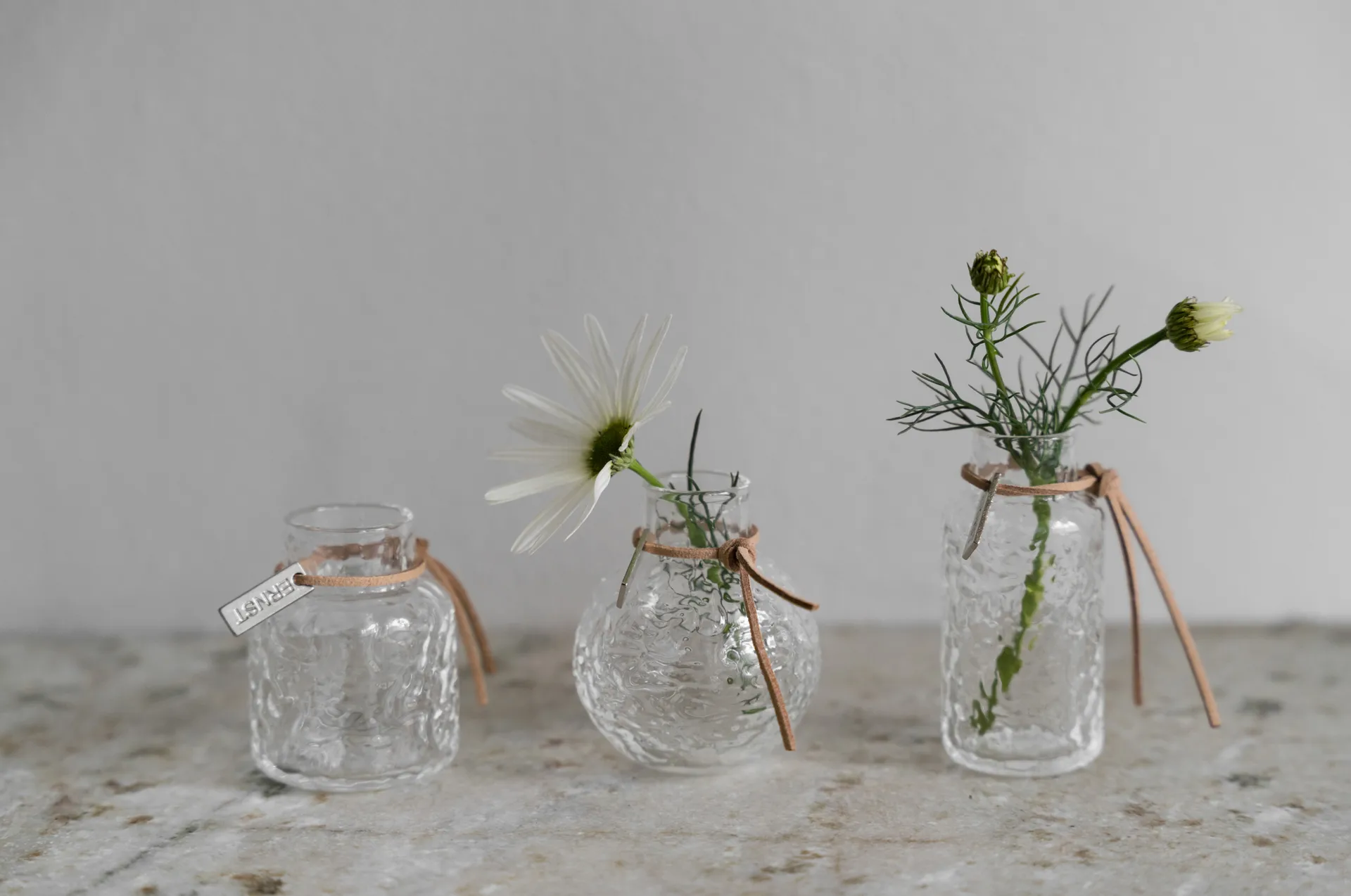 Ernst vaas met patroon geschenkverpakking 3-delig, Helder ERNST