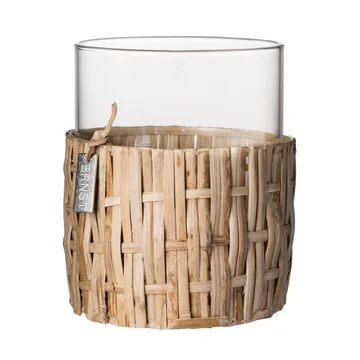 Ernst vaas/lantaarn in mand - Naturel, Ø10x12 cm - ERNST