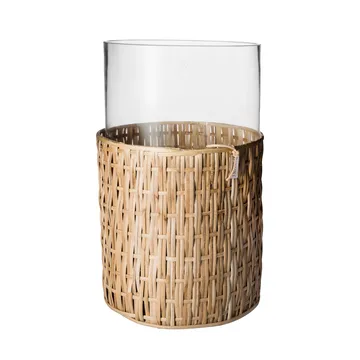 Ernst vaas/lantaarn in mand - Naturel, Ø18x30 cm - ERNST