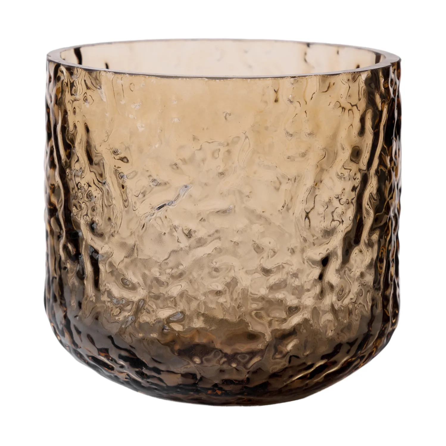 Ernst vaas/lantaarn met patroon, Amber, Ø9x10 cm ERNST