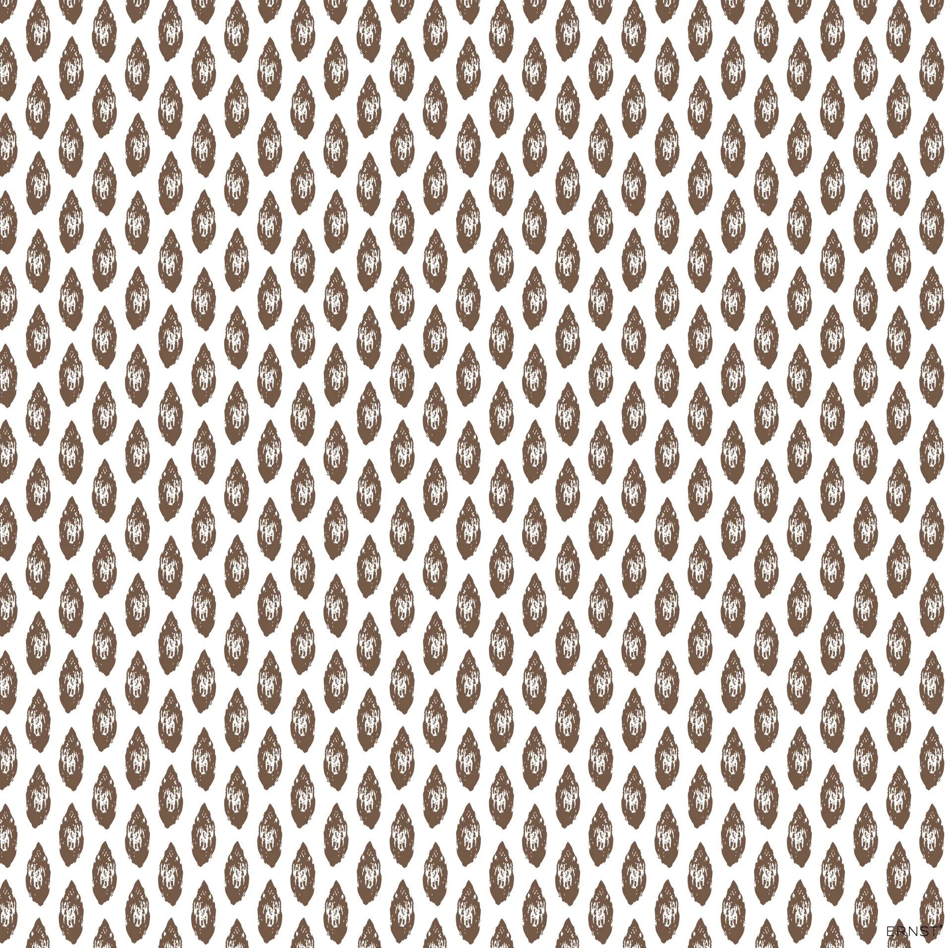 Mandel servet 33x33 cm, Wit-bruin ERNST