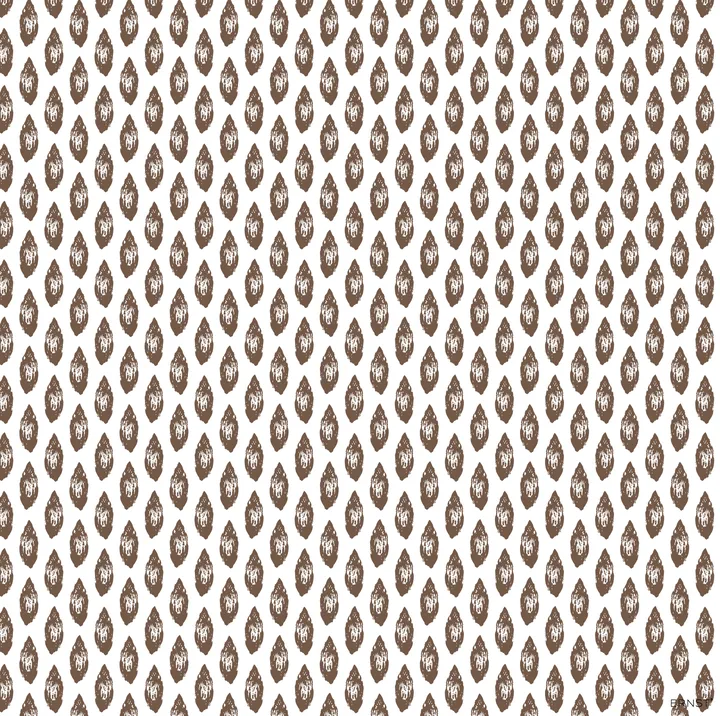 Mandel servet 33x33 cm - Wit-bruin - ERNST