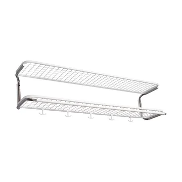 Classic 650 hoedenplank - wit/chroom, 2 niveaus, 110 cm - Essem Design