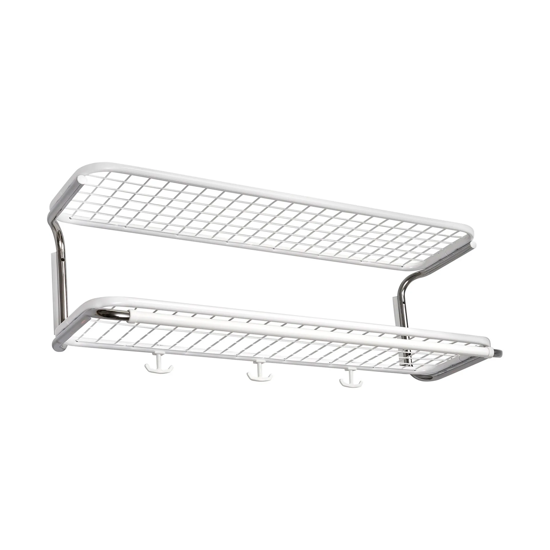 Classic 650 hoedenplank, wit/chroom, 2 niveaus, 70 cm Essem Design