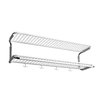 Classic 650 hoedenplank - wit/chroom, 2 niveaus, 90 cm - Essem Design