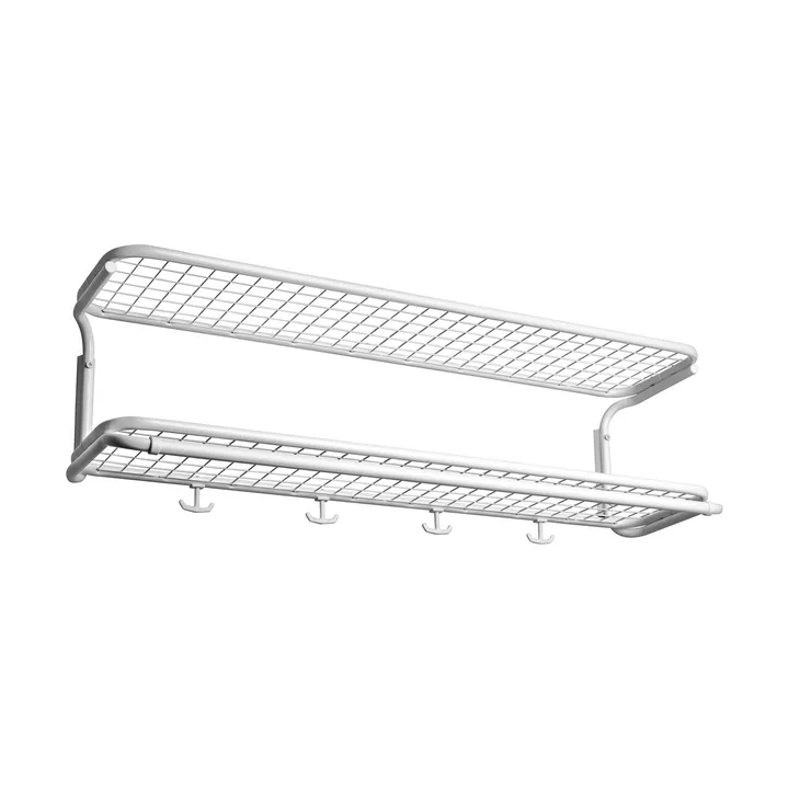 Classic 650 hoedenplank - wit/wit, 2 niveaus, 100 cm - Essem Design
