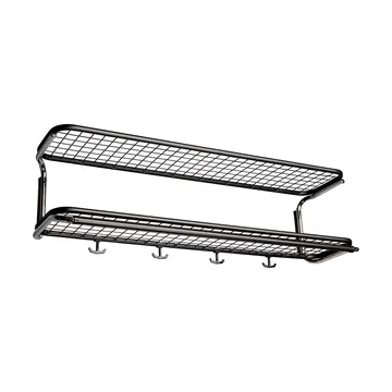 Classic 650 hoedenplank - zwart/chroom, 2 niveaus, 100 cm - Essem Design