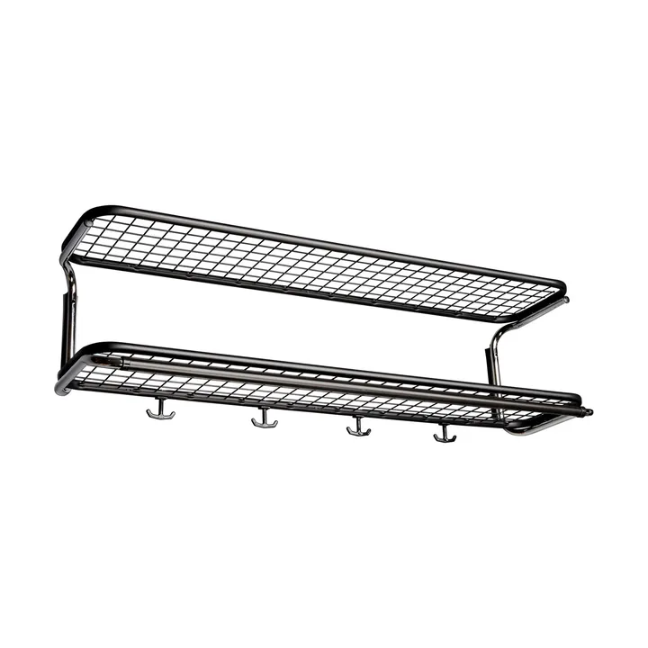 Classic 650 hoedenplank - zwart/chroom, 2 niveaus, 100 cm - Essem Design