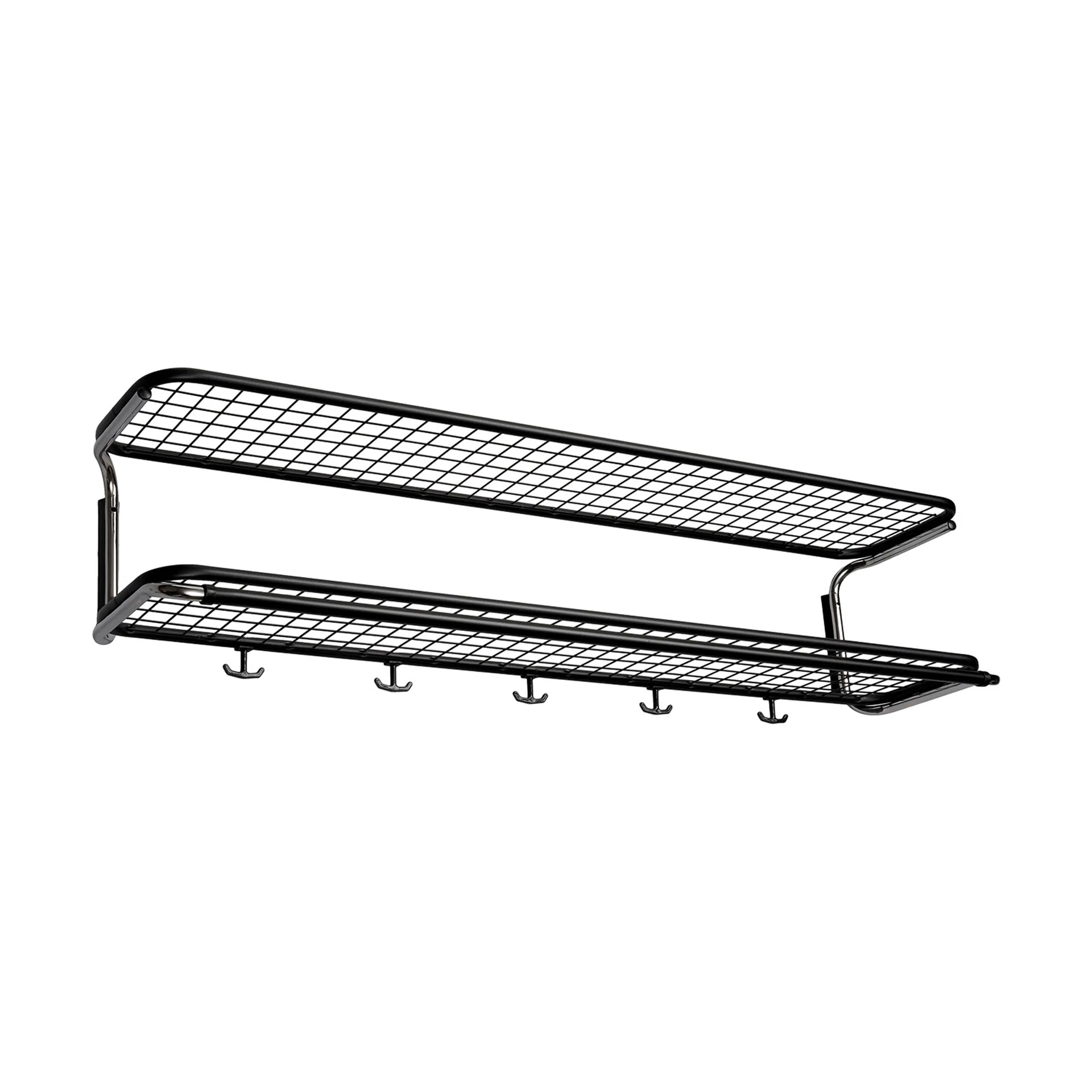 Classic 650 hoedenplank, zwart/chroom, 2 niveaus, 110 cm Essem Design
