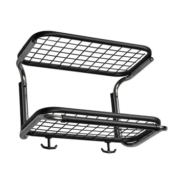 Classic 650 hoedenplank - zwart/chroom, 2 niveaus, 40 cm - Essem Design