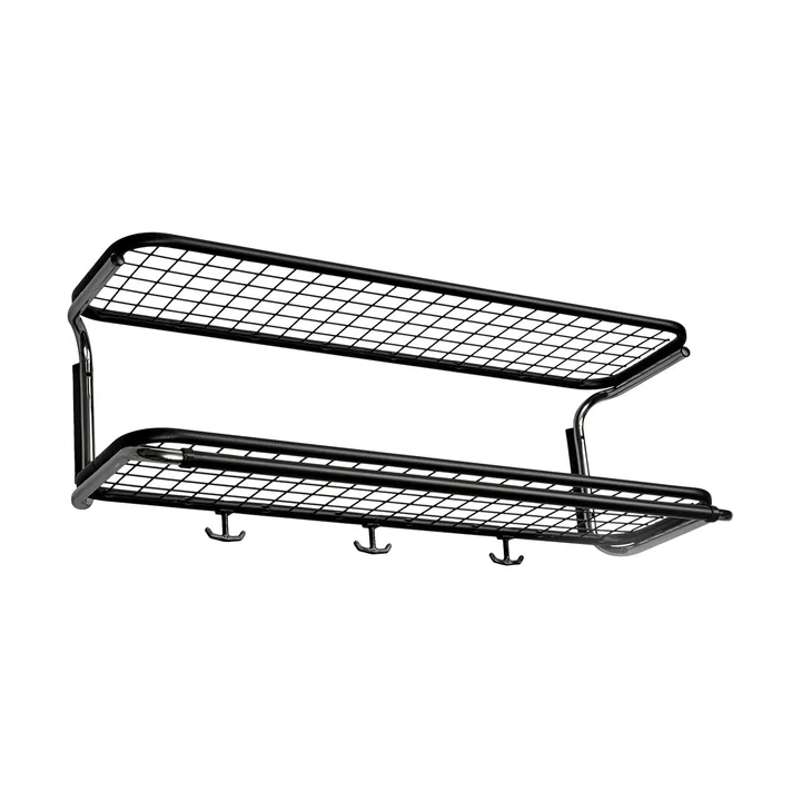 Classic 650 hoedenplank - zwart/chroom, 2 niveaus, 50 cm - Essem Design