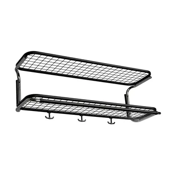 Classic 650 hoedenplank - zwart/chroom, 2 niveaus, 80 cm - Essem Design