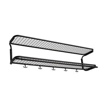 Classic 650 hoedenplank - zwart/zwart, 2 niveaus, 110 cm - Essem Design