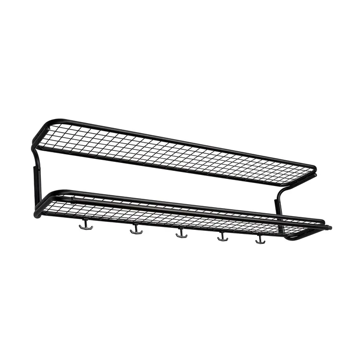 Classic 650 hoedenplank - zwart/zwart, 2 niveaus, 110 cm - Essem Design