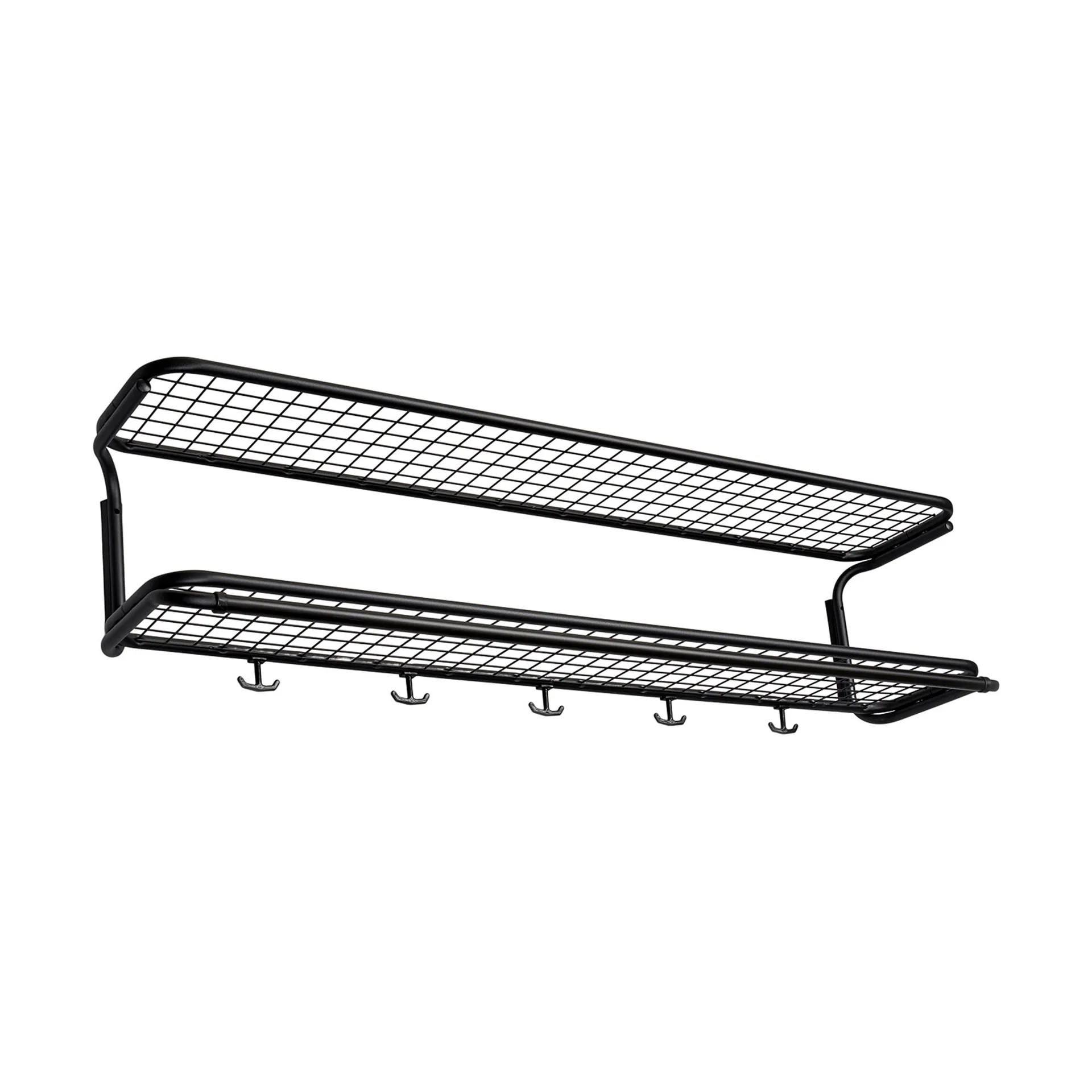 Classic 650 hoedenplank, zwart/zwart, 2 niveaus, 120 cm Essem Design