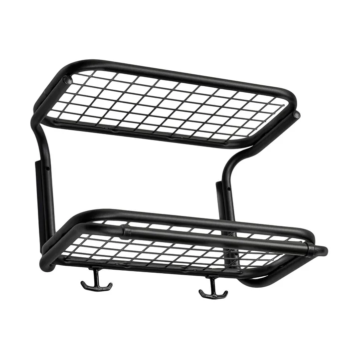 Classic 650 hoedenplank - zwart/zwart, 2 niveaus, 40 cm - Essem Design