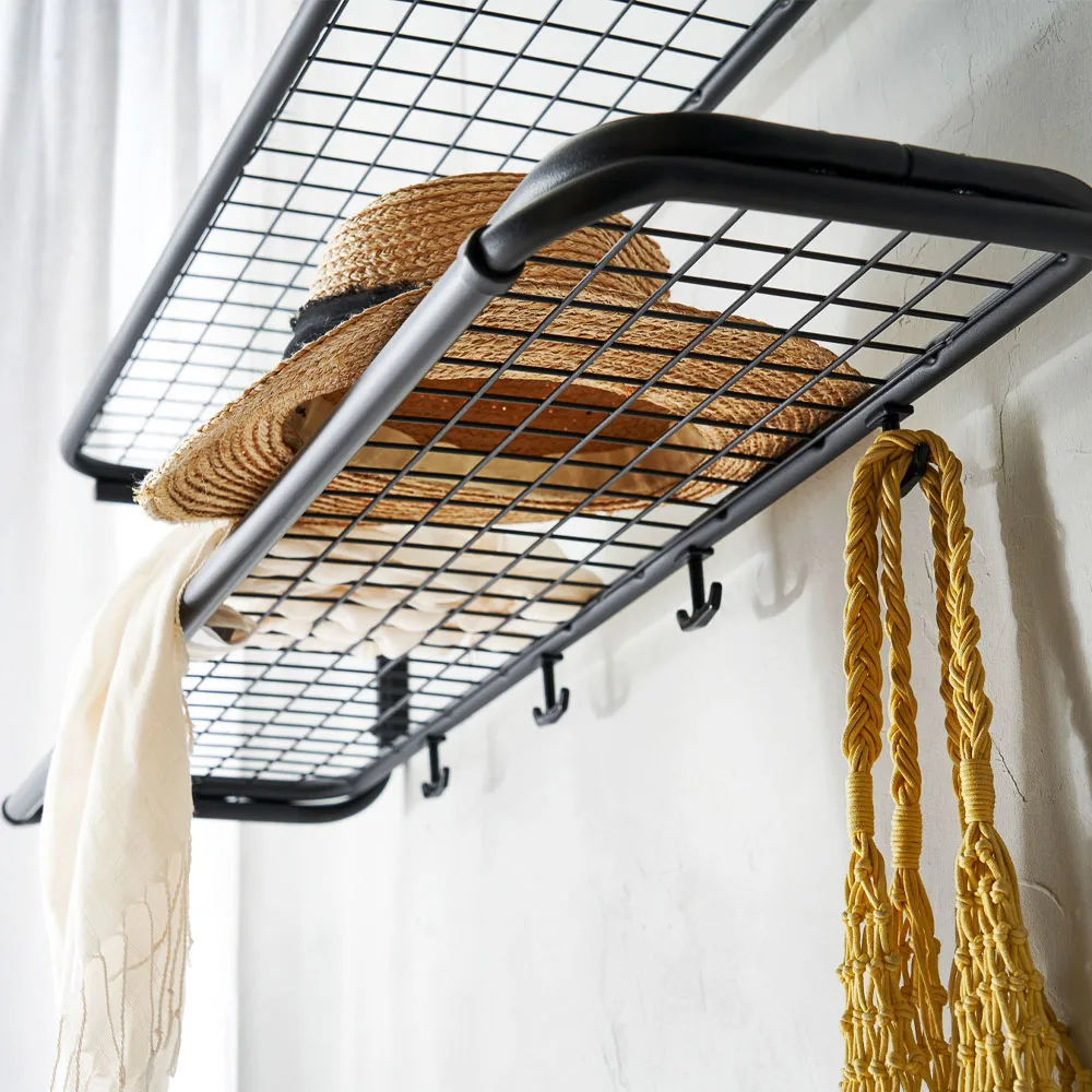 Classic 650 hoedenplank, zwart/zwart, 2 niveaus, 50 cm Essem Design