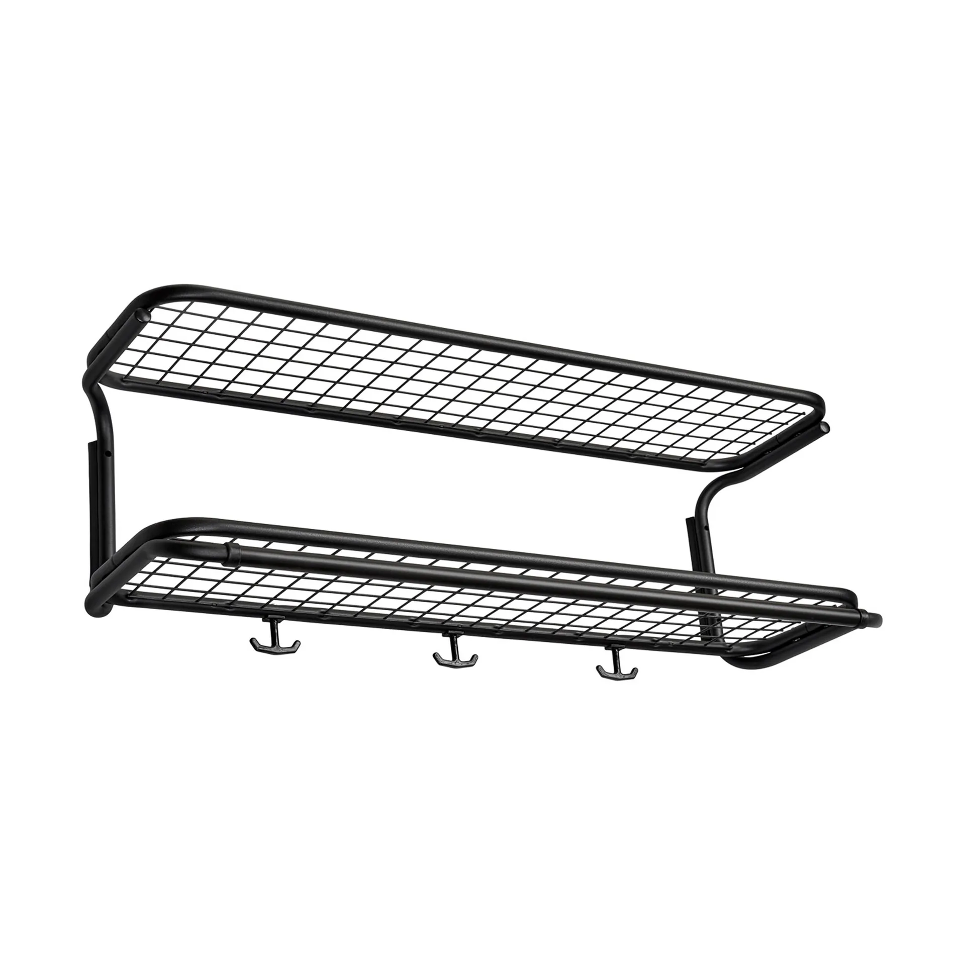 Classic 650 hoedenplank, zwart/zwart, 2 niveaus, 70 cm Essem Design