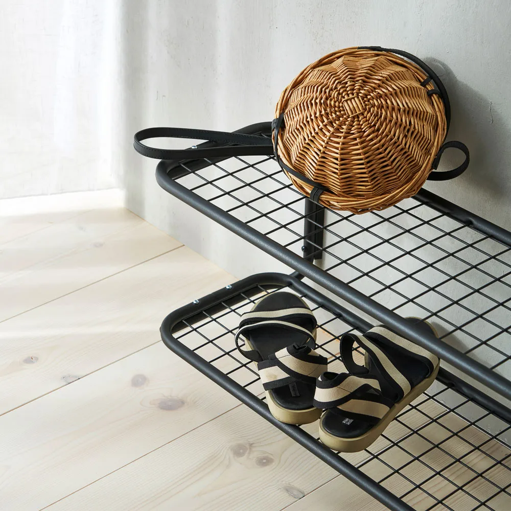 Classic 650 schoenenrek, zwart/zwart, 2 niveaus, 60 cm Essem Design