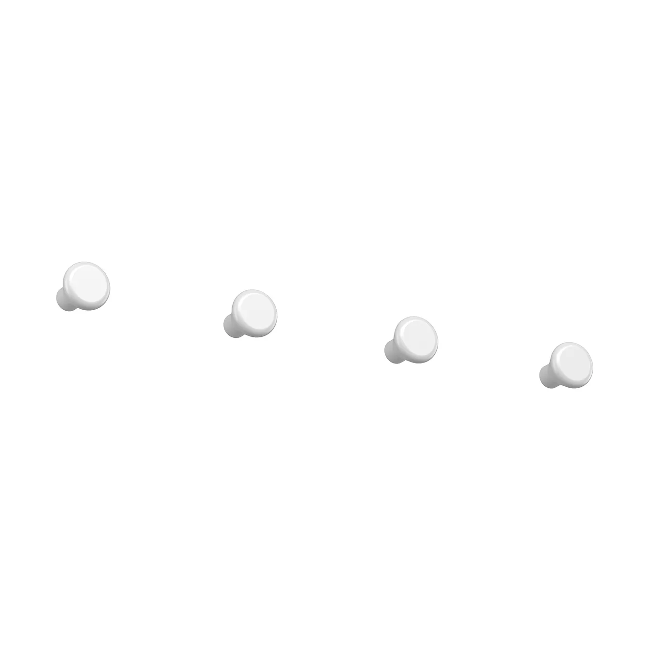 Classic haak klein 4-pack, Wit Essem Design