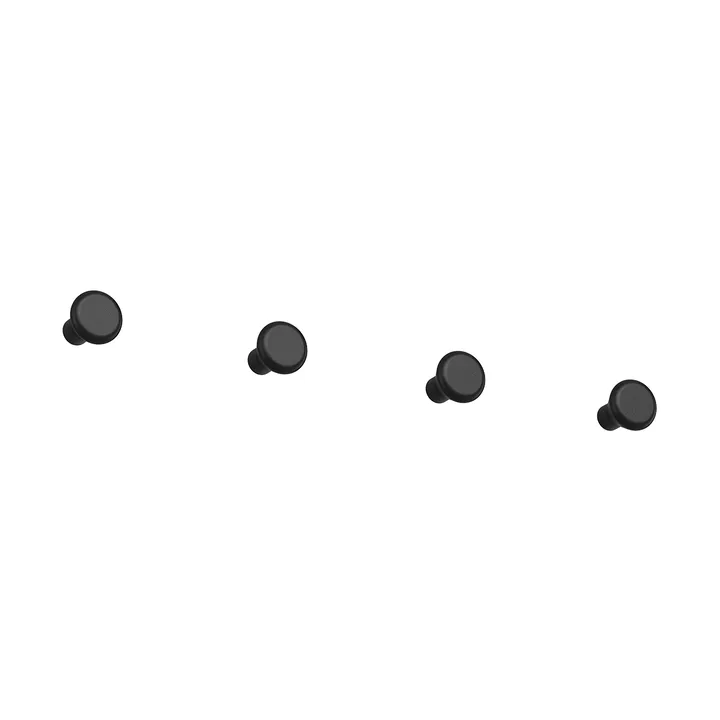 Classic haak klein 4-pack - Zwart - Essem Design