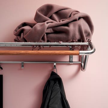 Funk hoedenplank - roestvrij staal, geoliede eikenhouten stang. - Essem Design
