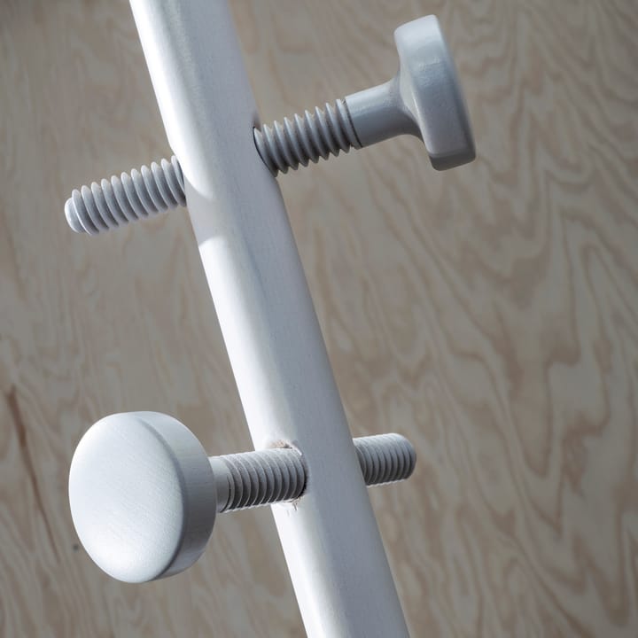 Kapstok met schroeven, Wit gebeitst Essem Design