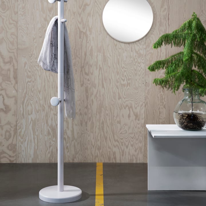 Kapstok met schroeven, Wit gebeitst Essem Design