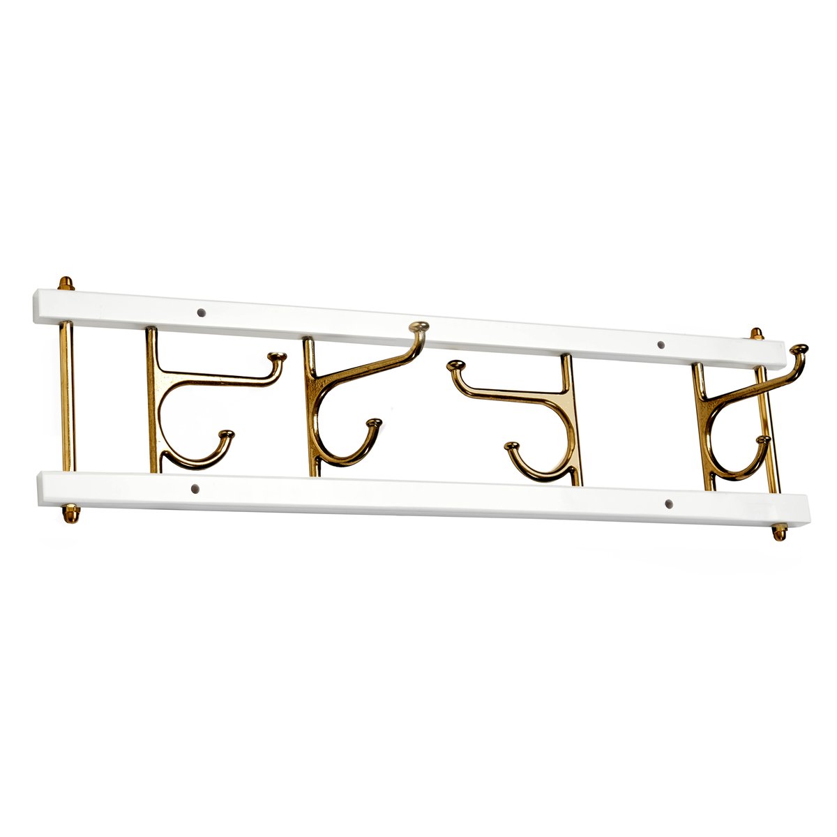 Essem Design Maxi 4 Dekorativ kapstok Wit-messing | Scandinavisch Interieur | Haken & hangers | Wit