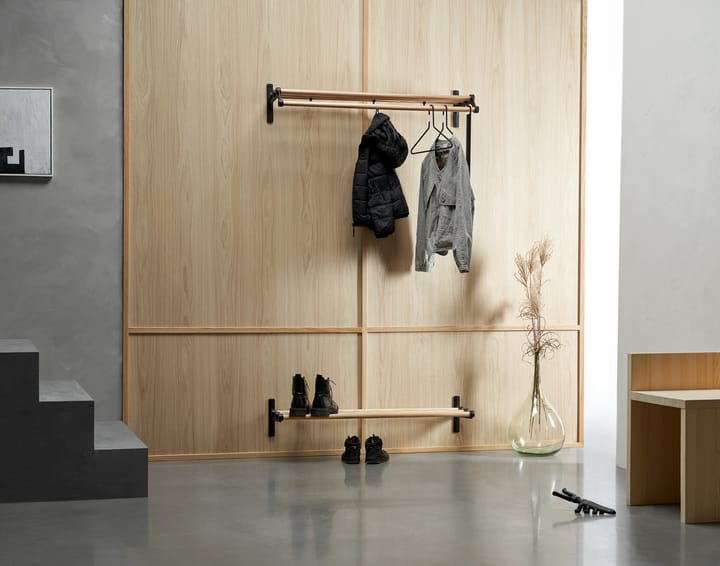 Nostalgi 291 hoedenplank 100 cm, Zwart-zwart Essem Design