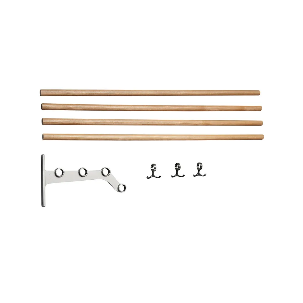 Nostalgi 291 Hoedenplank, eiken, aluminium frame Essem Design