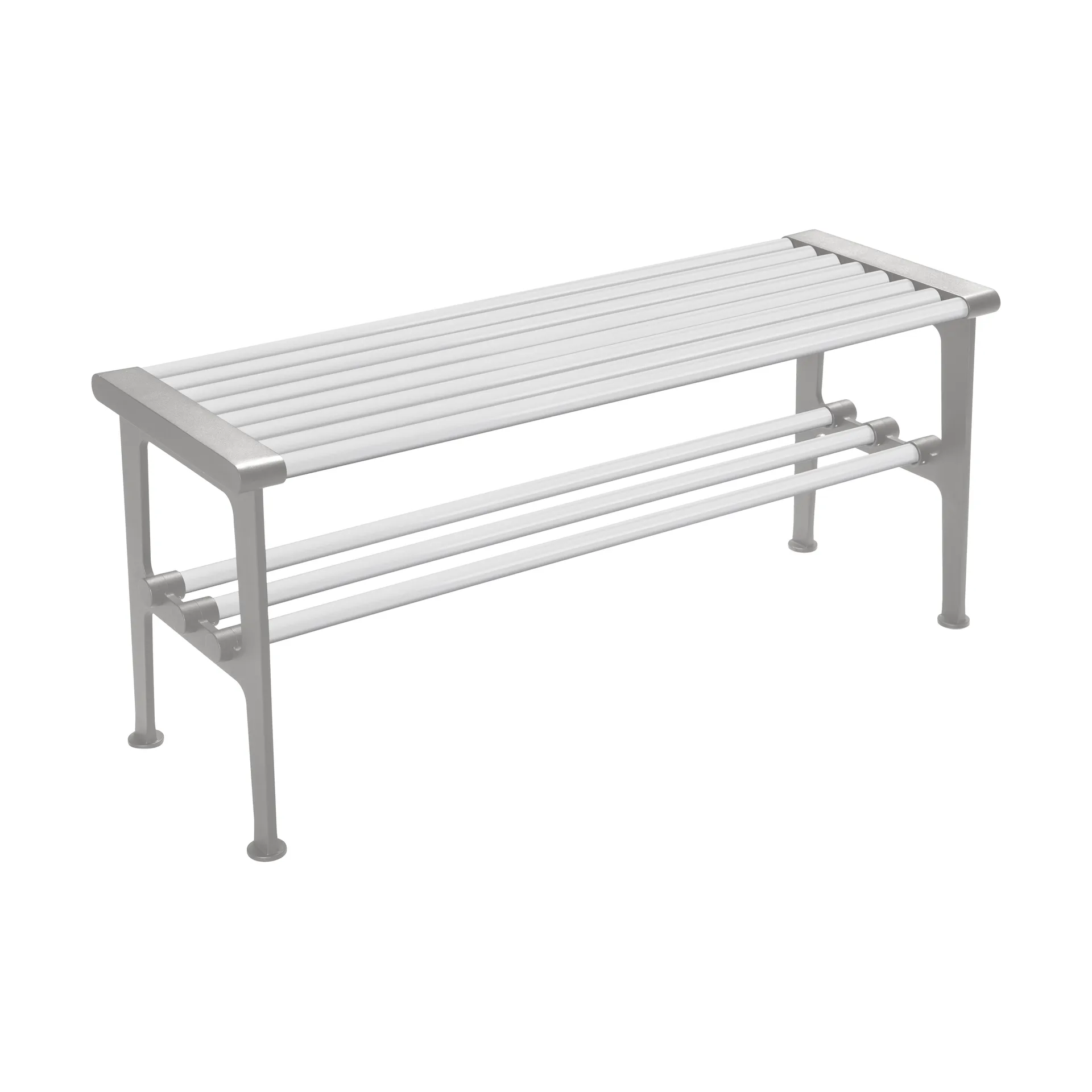 Nostalgi bank 100 cm, Wit-aluminium Essem Design