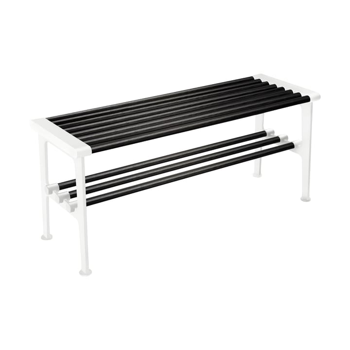 Nostalgi bank 100 cm - Zwart gebeitste eiken-wit - Essem Design