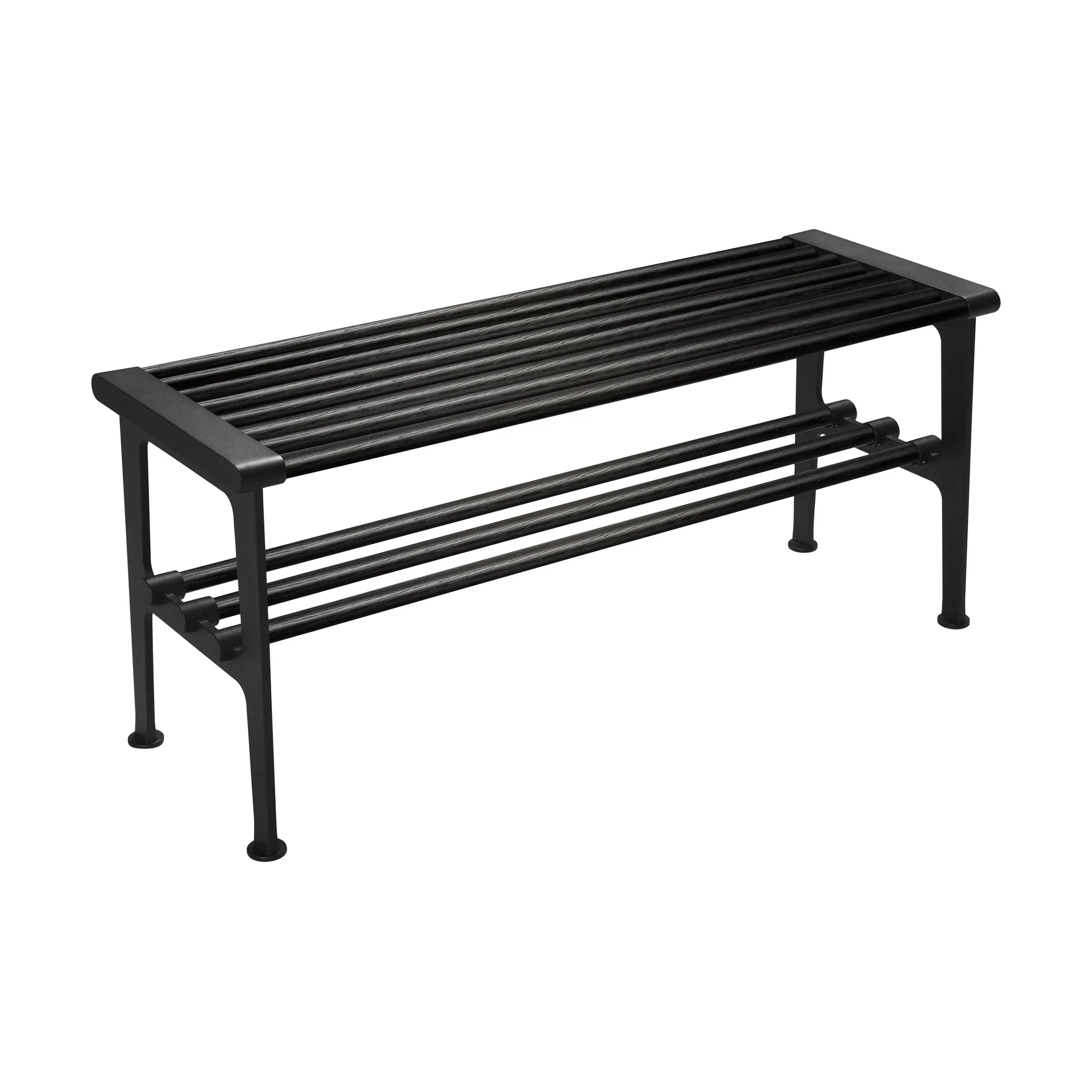 Nostalgi bank 100 cm, Zwart gebeitste eiken-zwart Essem Design