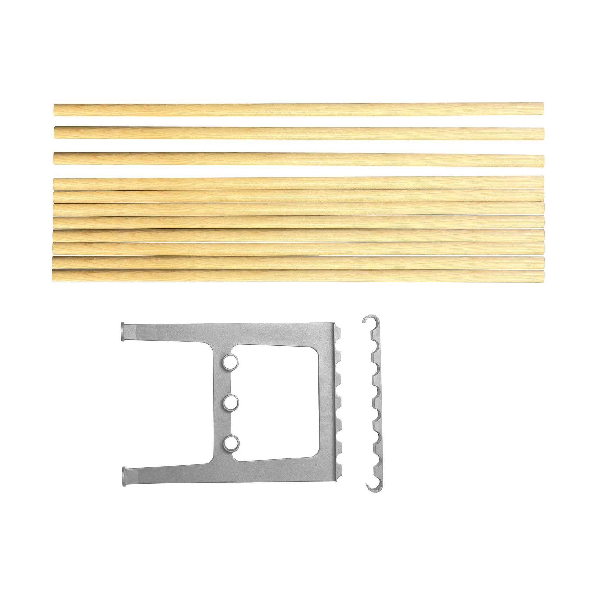 Nostalgi bank verlenging 100 cm, Berken-aluminium Essem Design