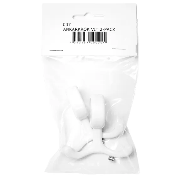 Nostalgi haak 2-pack, wit Essem Design