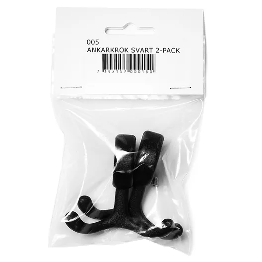 Nostalgi haak 2-pack, zwart Essem Design